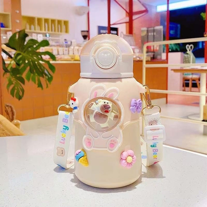 Women's playful and stylish insulated bottle with colorful pendants Kalsten