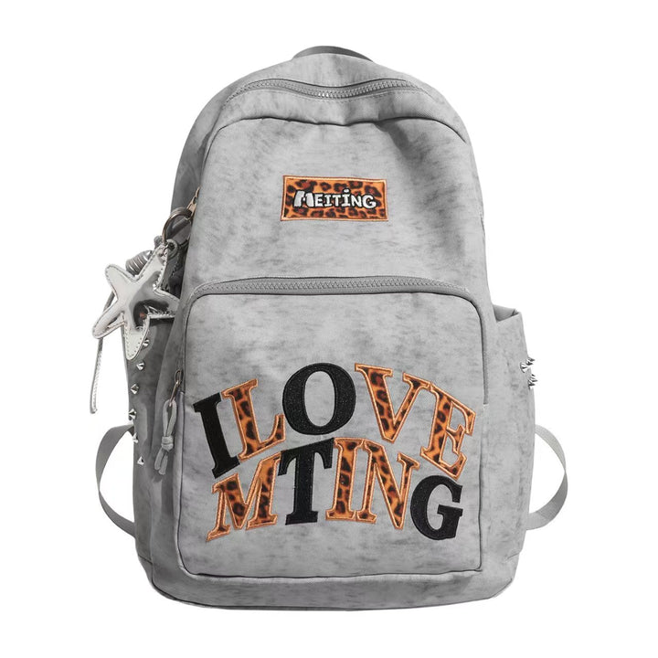 Trendy Graphic Embroidered Backpack Kalsten