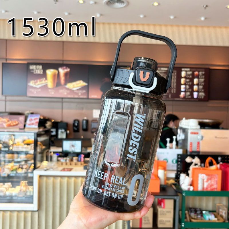 Women’s large water bottle with integrated straw and carrying handle Kalsten
