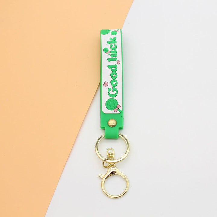 Unisex keychain with motivating lucky saying Kalsten