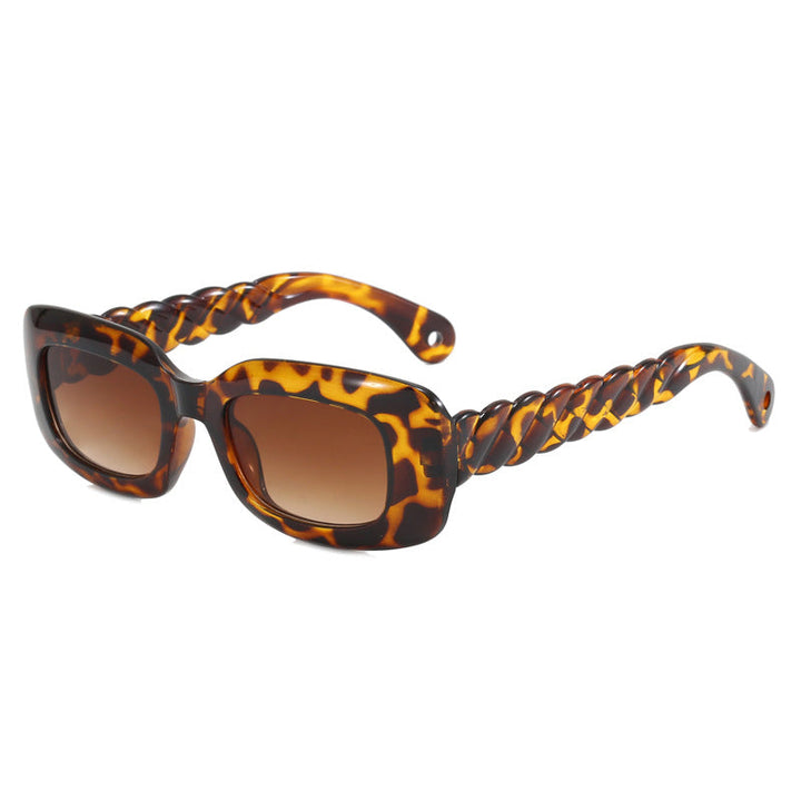 Women's fashionable square sunglasses with unique twisted temple design Kalsten