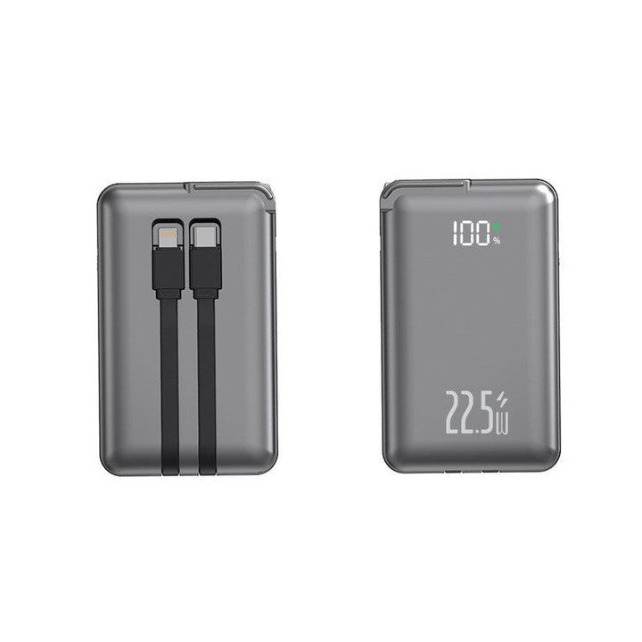 Slim Powerbank with Integrated Charging Cables and Digital Display Kalsten