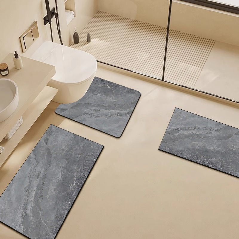 Luxury Marble-Pattern Bathroom Mat Set Acalora