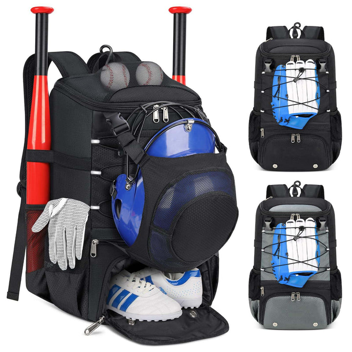 Unisex sporty baseball backpack with special compartments for equipment Kalsten