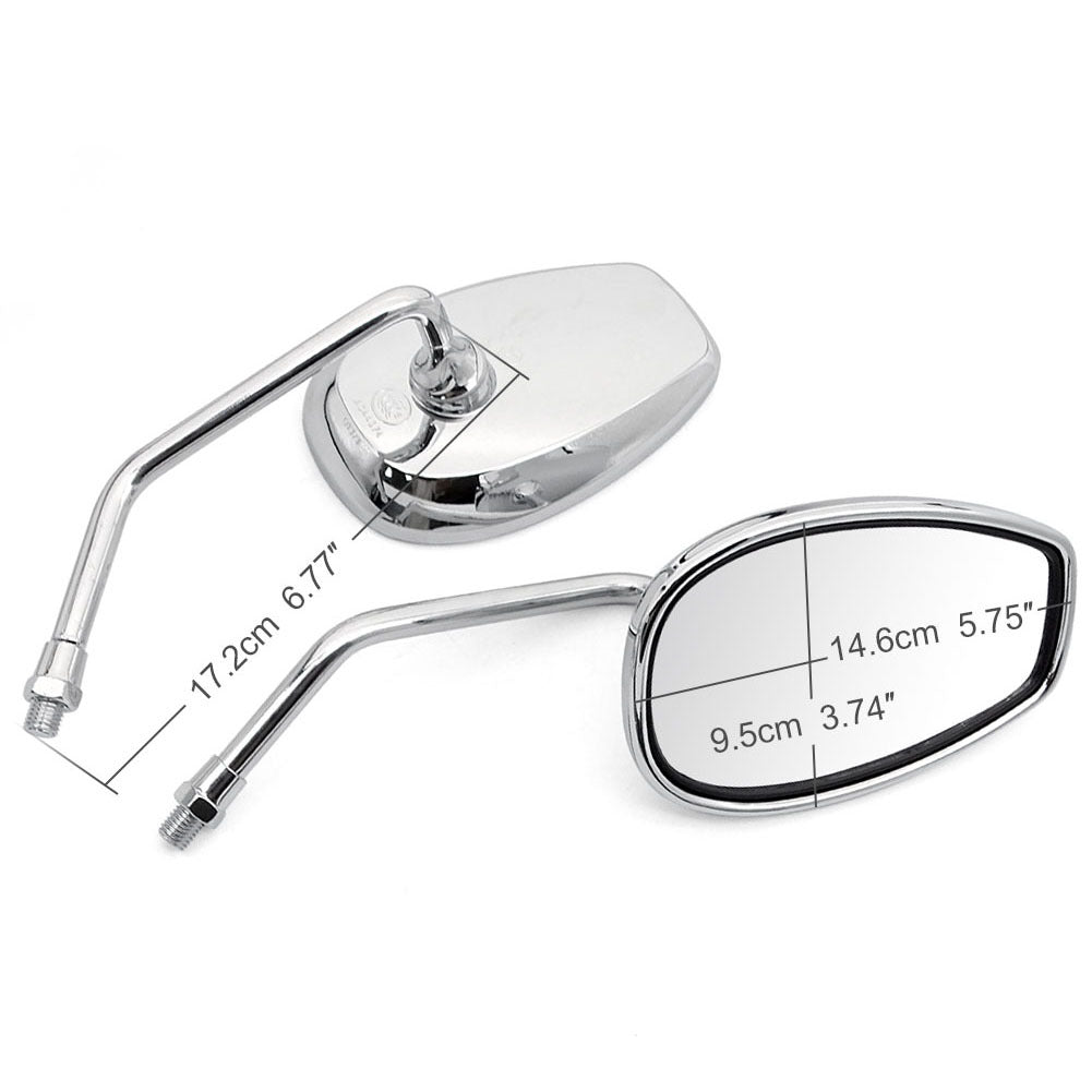 Motorcycle rearview mirror with adjustable arm and high-reflective surface Kalsten