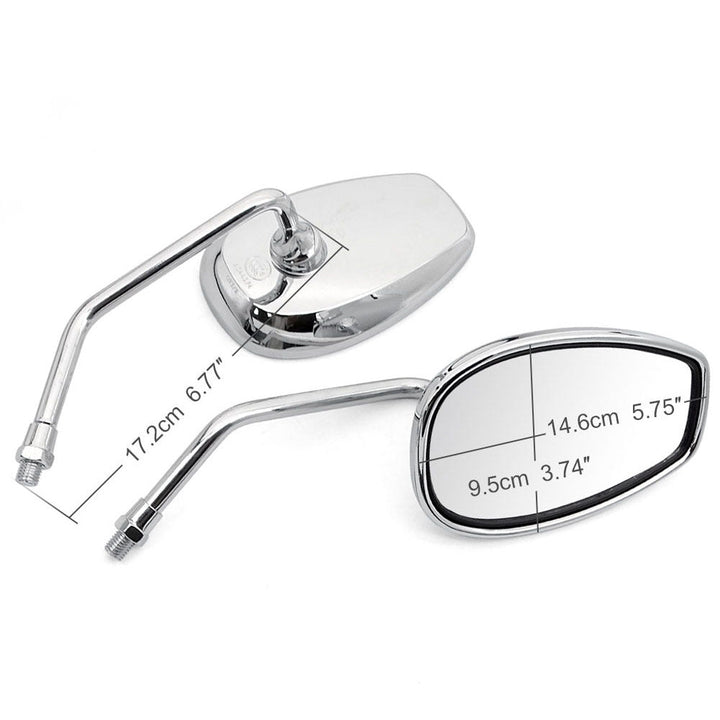 Motorcycle rearview mirror with adjustable arm and high-reflective surface Kalsten