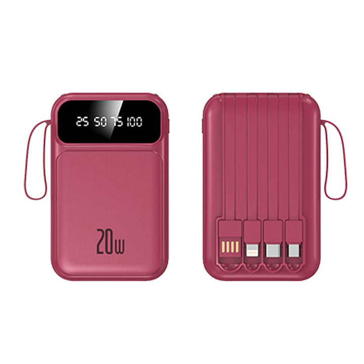 Powerbank with integrated cables and LED display Kalsten