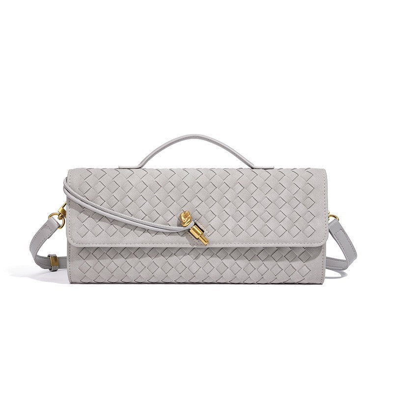 Textured Suede Clutch Bag Acalora
