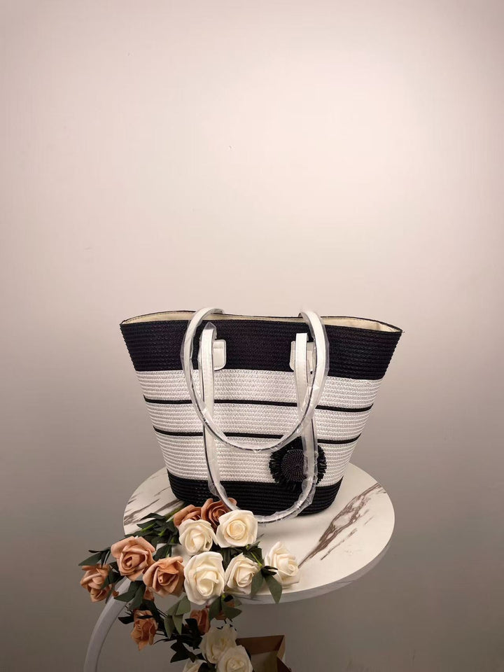Elegant Beach Bag with Matching Sun Hat Kalsten