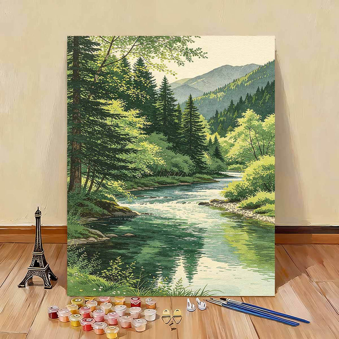 Scenic Nature Landscape Paint by Numbers Kit Kalsten