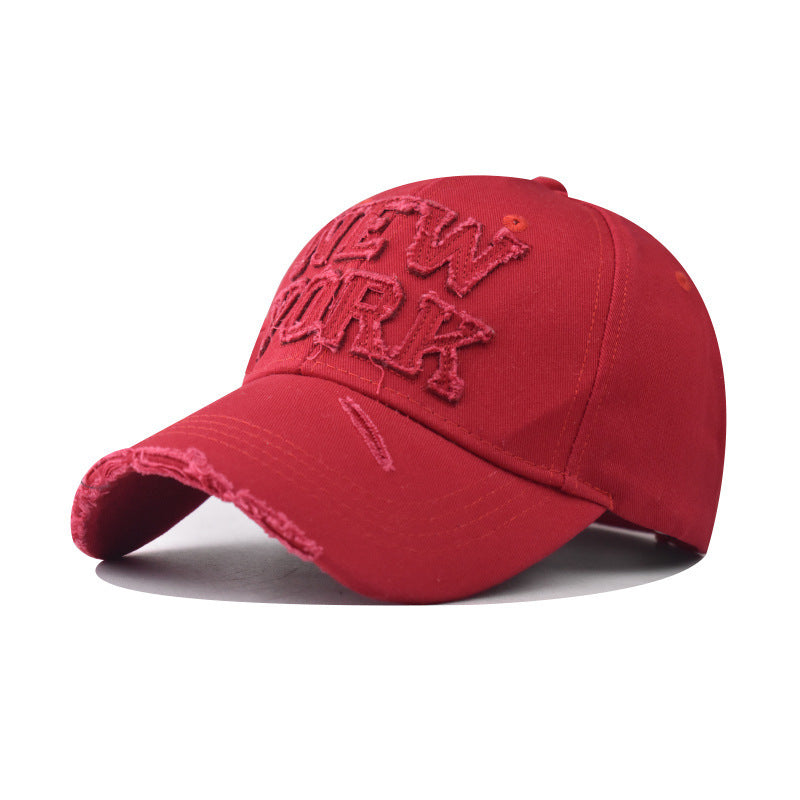 Women's Distressed Embroidered Baseball Cap Kalsten