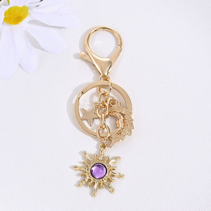 Keychain with Sparkling Sun Motif Kalsten