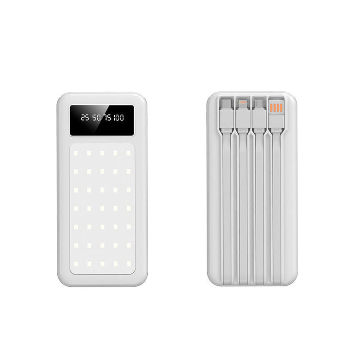 Portable power bank with digital power display and integrated cable system Kalsten