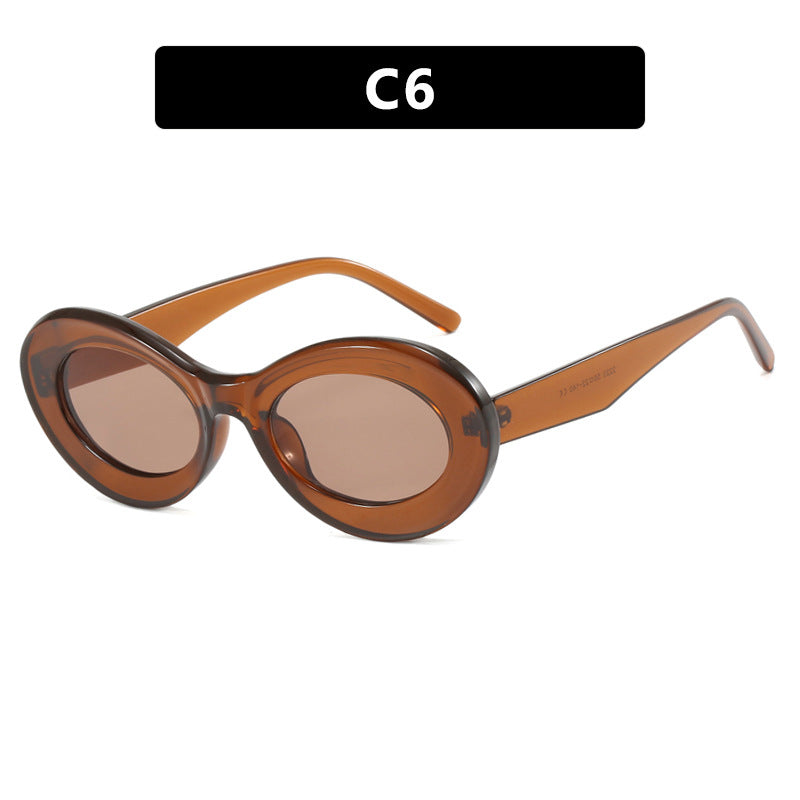 Women's oval sunglasses with modern lenses Kalsten