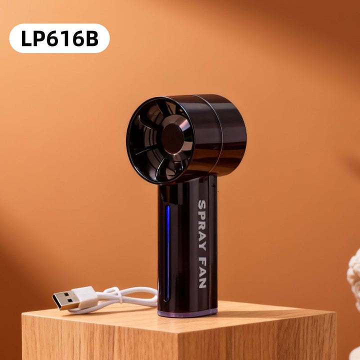 Women's portable spray fan with USB connection and ergonomic handle Kalsten