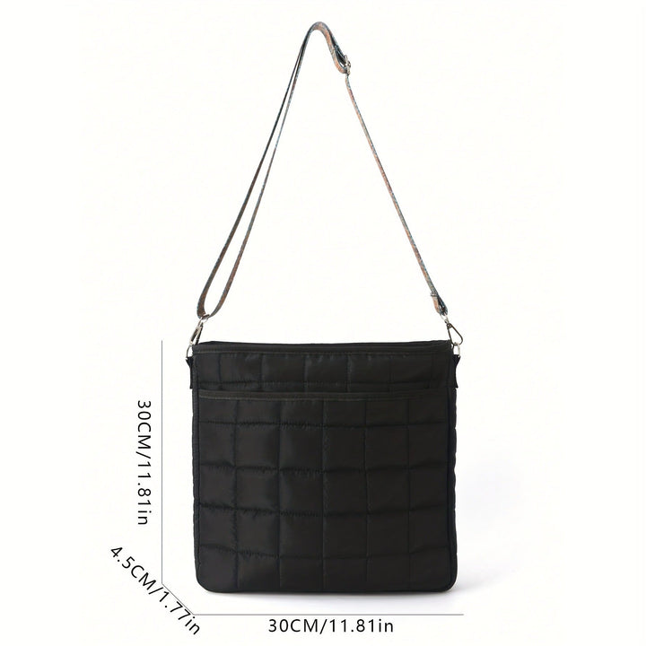 Fashionable shoulder bag with square quilted pattern Kalsten