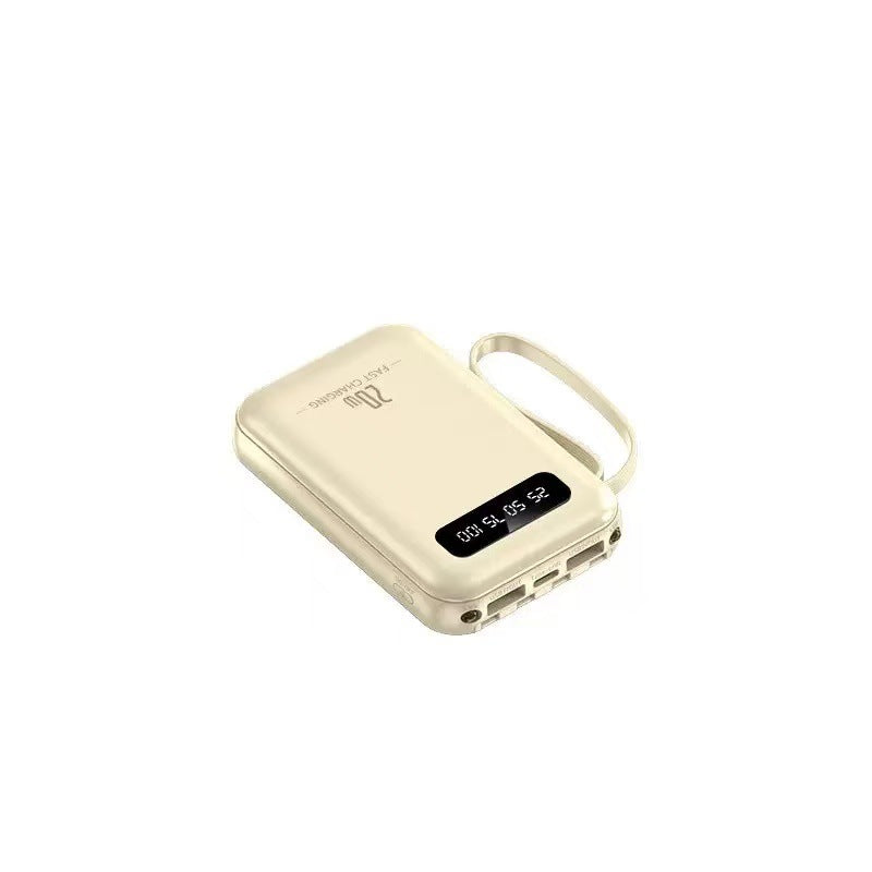 Compact multi-port portable power bank with built-in cables Kalsten