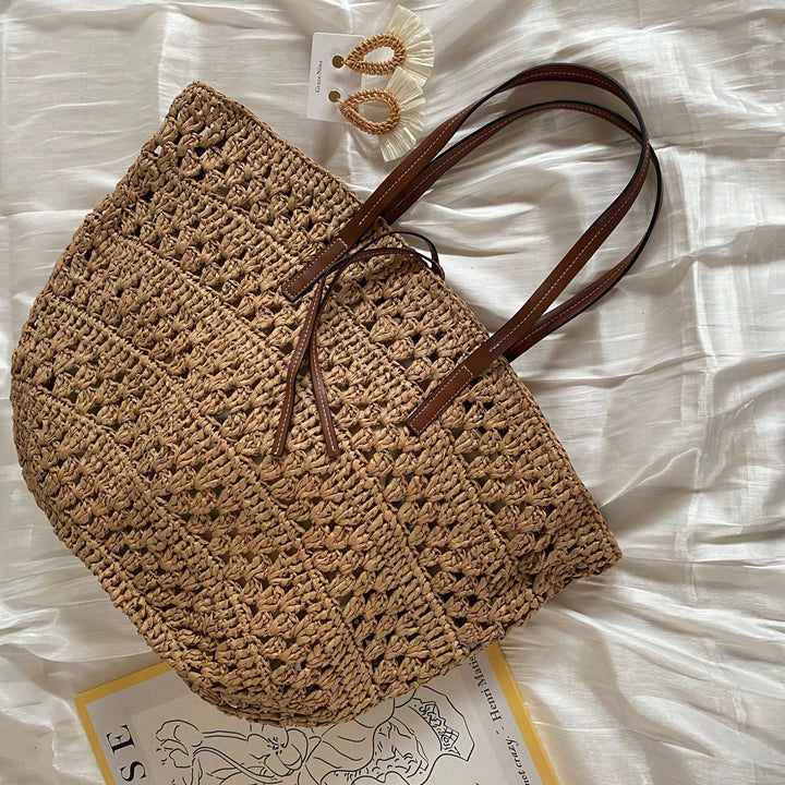 Handcrafted straw tote bag Kalsten