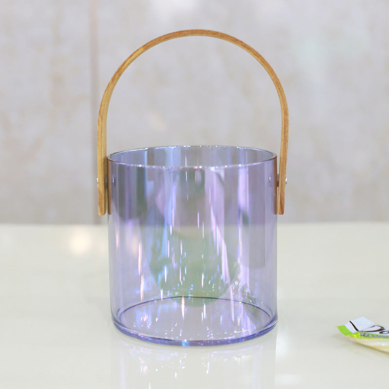 Women decorative storage bowl with ergonomic wooden handle Kalsten