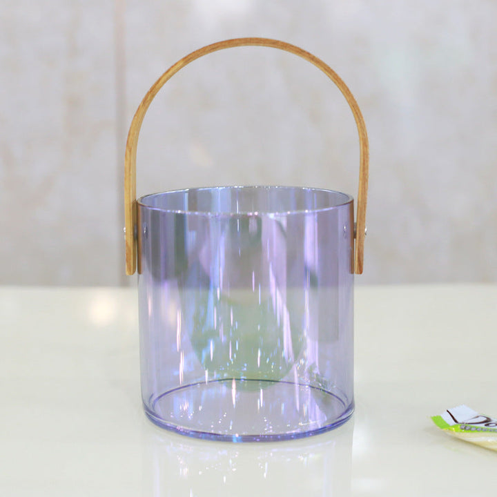 Women decorative storage bowl with ergonomic wooden handle Kalsten