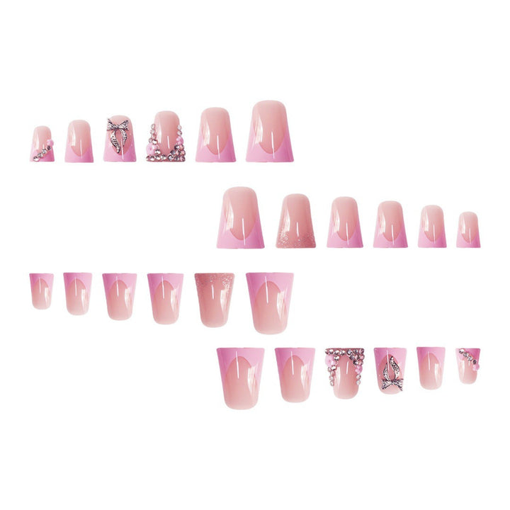 Elegant Floral Rhinestone Press-On Nails Kalsten