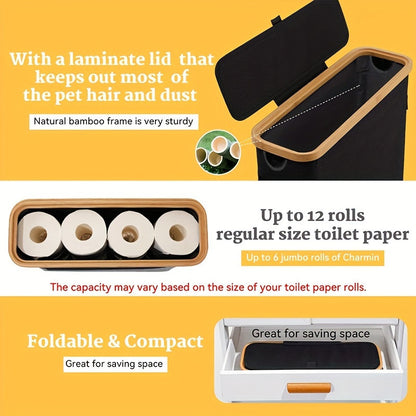 Sustainable recycling organizer with bamboo lid Acalora