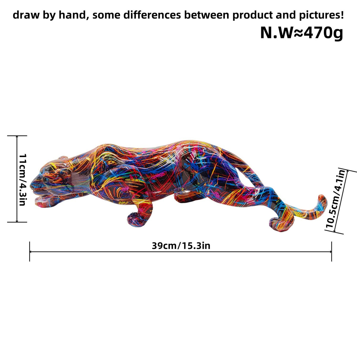 Artful Panther Sculpture Handmade Acalora