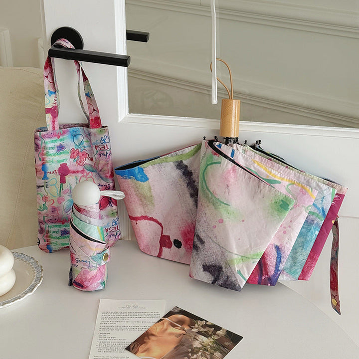 Women’s Foldable Tote Bag with Integrated Umbrella Kalsten