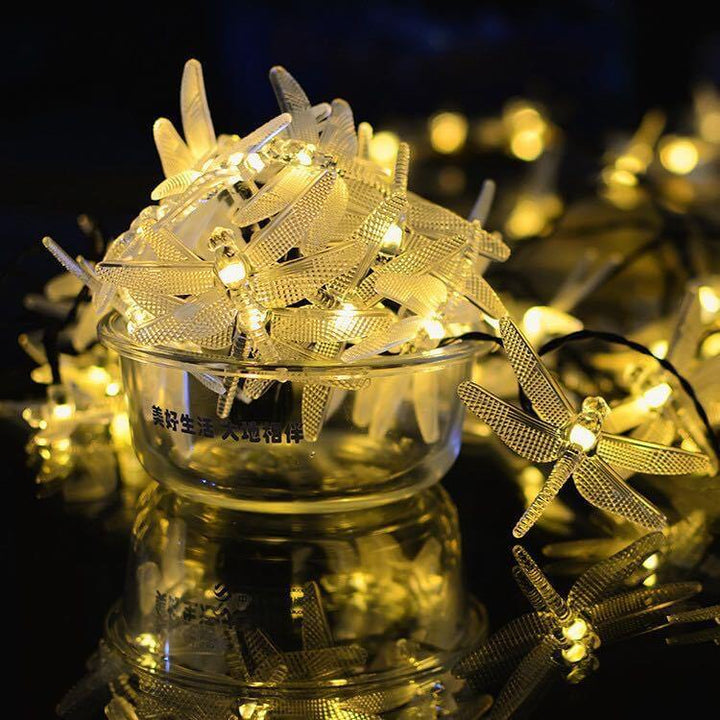 Kalsten | Outdoor Solar Dragonfly Waterproof LED Lights Festival Party Decoration String Lights