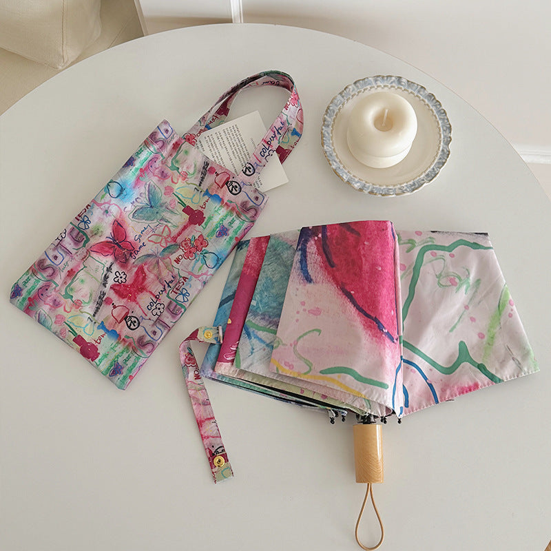 Women’s Foldable Tote Bag with Integrated Umbrella Kalsten
