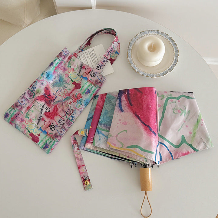 Women’s Foldable Tote Bag with Integrated Umbrella Kalsten