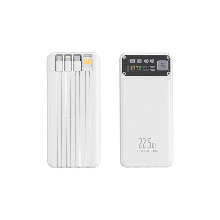 Power bank with integrated cable system and digital charging display Kalsten