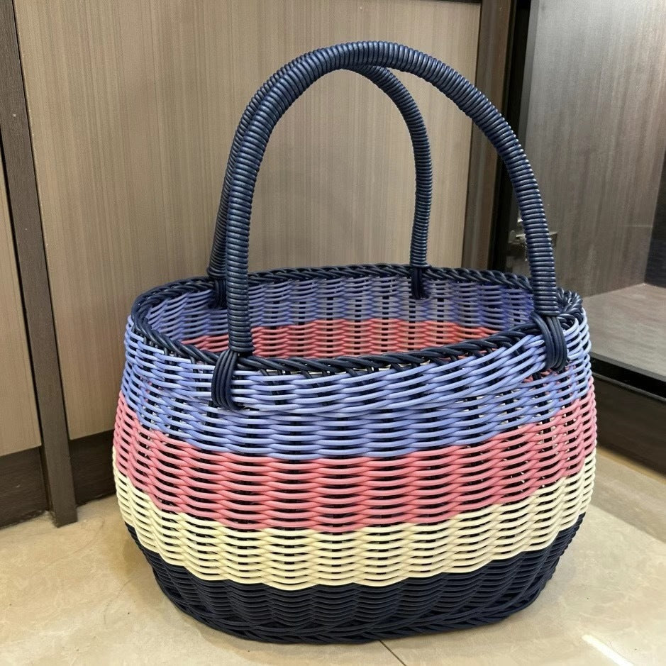 Women Handwoven Basket with Sturdy Handles Kalsten