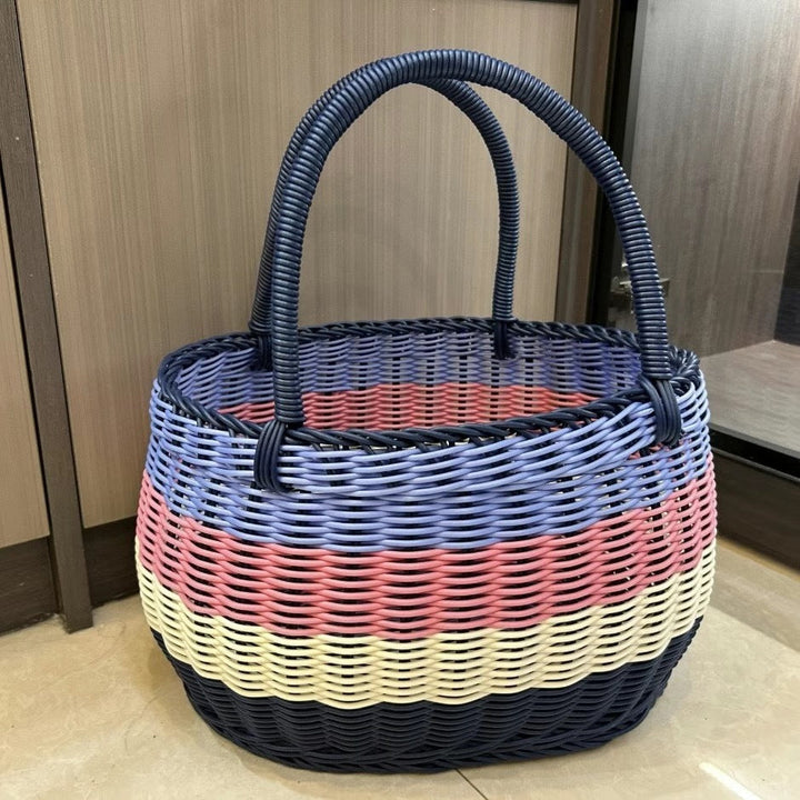 Women Handwoven Basket with Sturdy Handles Kalsten