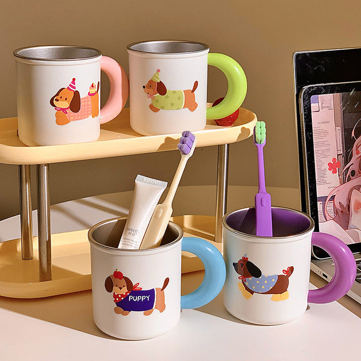 Ceramic mug with playful dog motif Kalsten