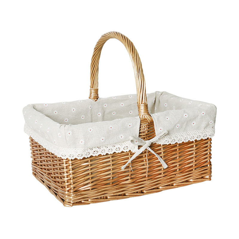 Ladies Woven Basket with Decorative Insert Kalsten