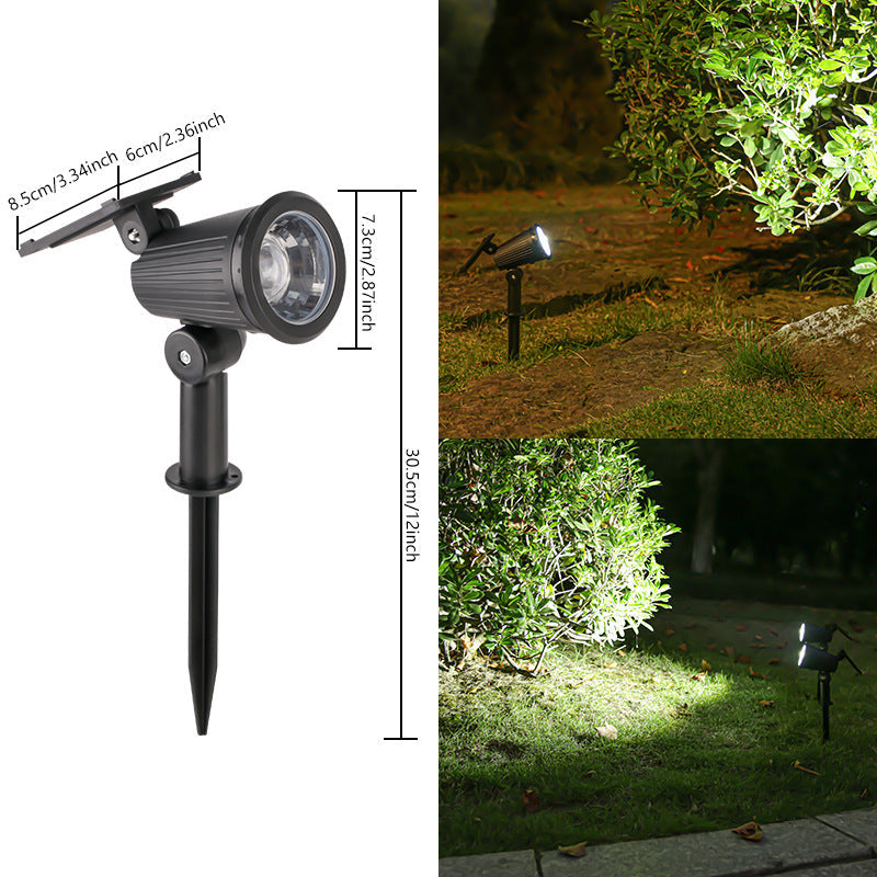 Solar-Powered Adjustable Garden Spotlight With Swivel Stake Kalsten
