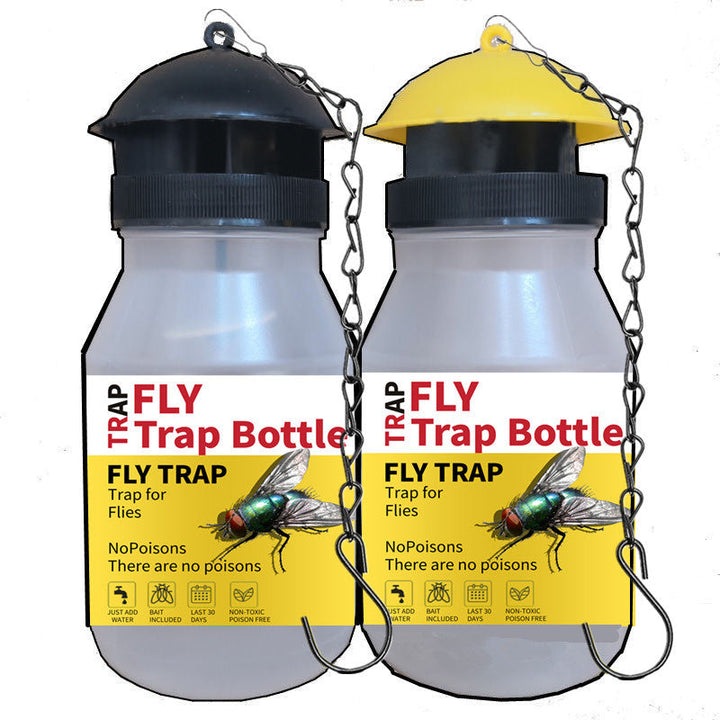 Hanging Non-Toxic Reusable Fly Trap Bottle with Chain and Funnel Lid Kalsten