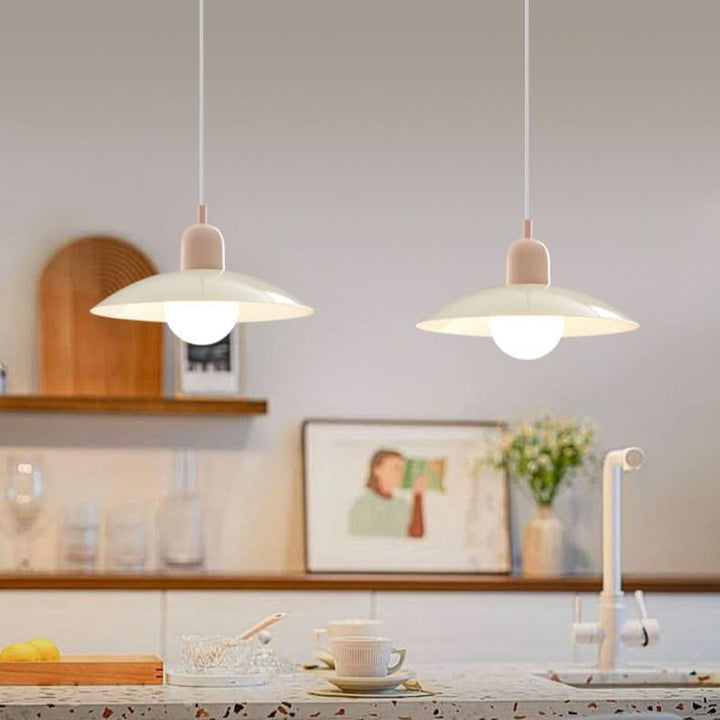 Kalsten | Modern Macaron Bauhaus Pendant Light – Iron Shade