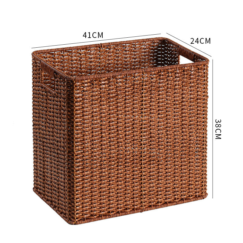 Large Woven Storage Bin with Ergonomic Cutout Handles Kalsten