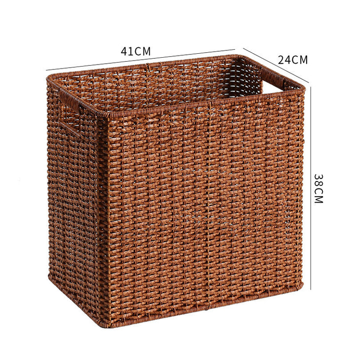 Large Woven Storage Bin with Ergonomic Cutout Handles Kalsten