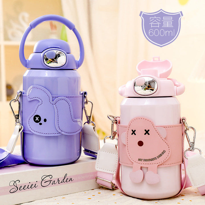 Women's Insulated Drinking Bottle with Practical Carrying System and Cute Design Kalsten