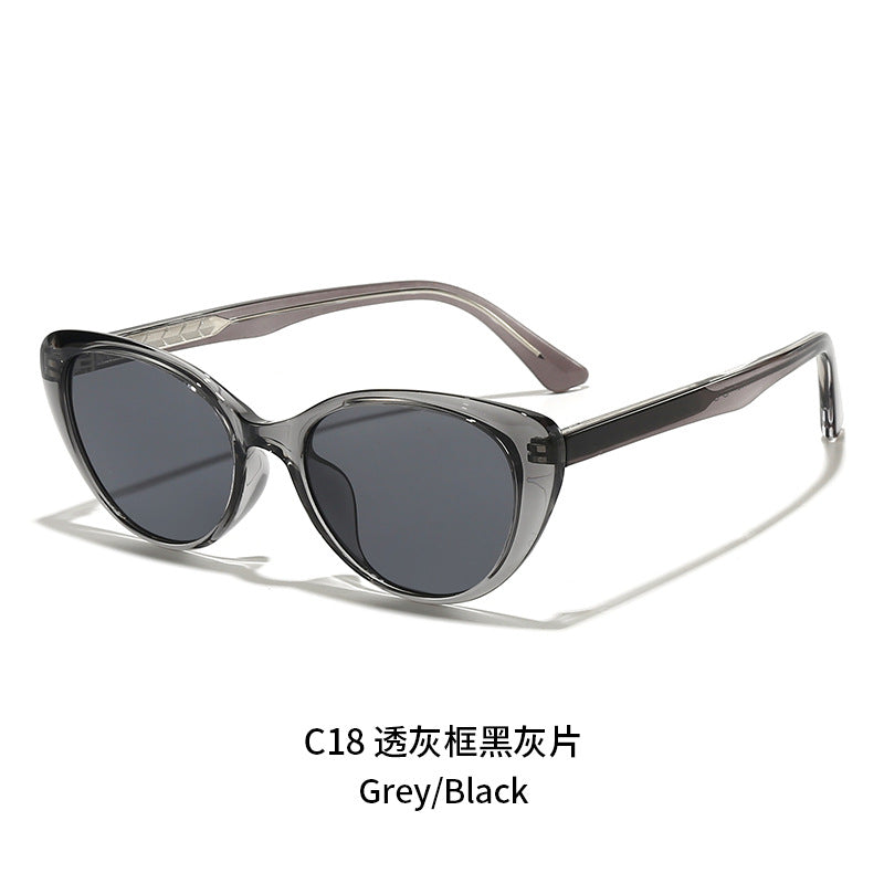 Women's Cat-Eye Sunglasses with Transparent Frame and UV Protection Kalsten