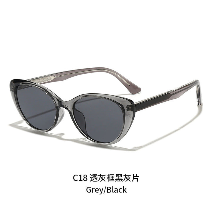 Women's Cat-Eye Sunglasses with Transparent Frame and UV Protection Kalsten