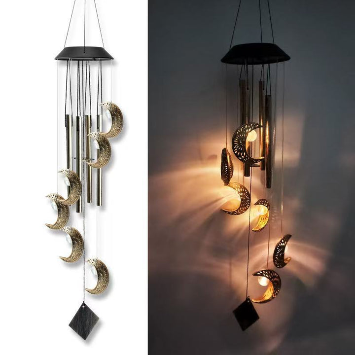 Decorative Hanging Star Wind Chime With Brass Stars And Tubular Aluminum Chimes Kalsten