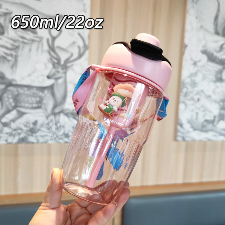 Ladies playful water bottle with removable straw Kalsten