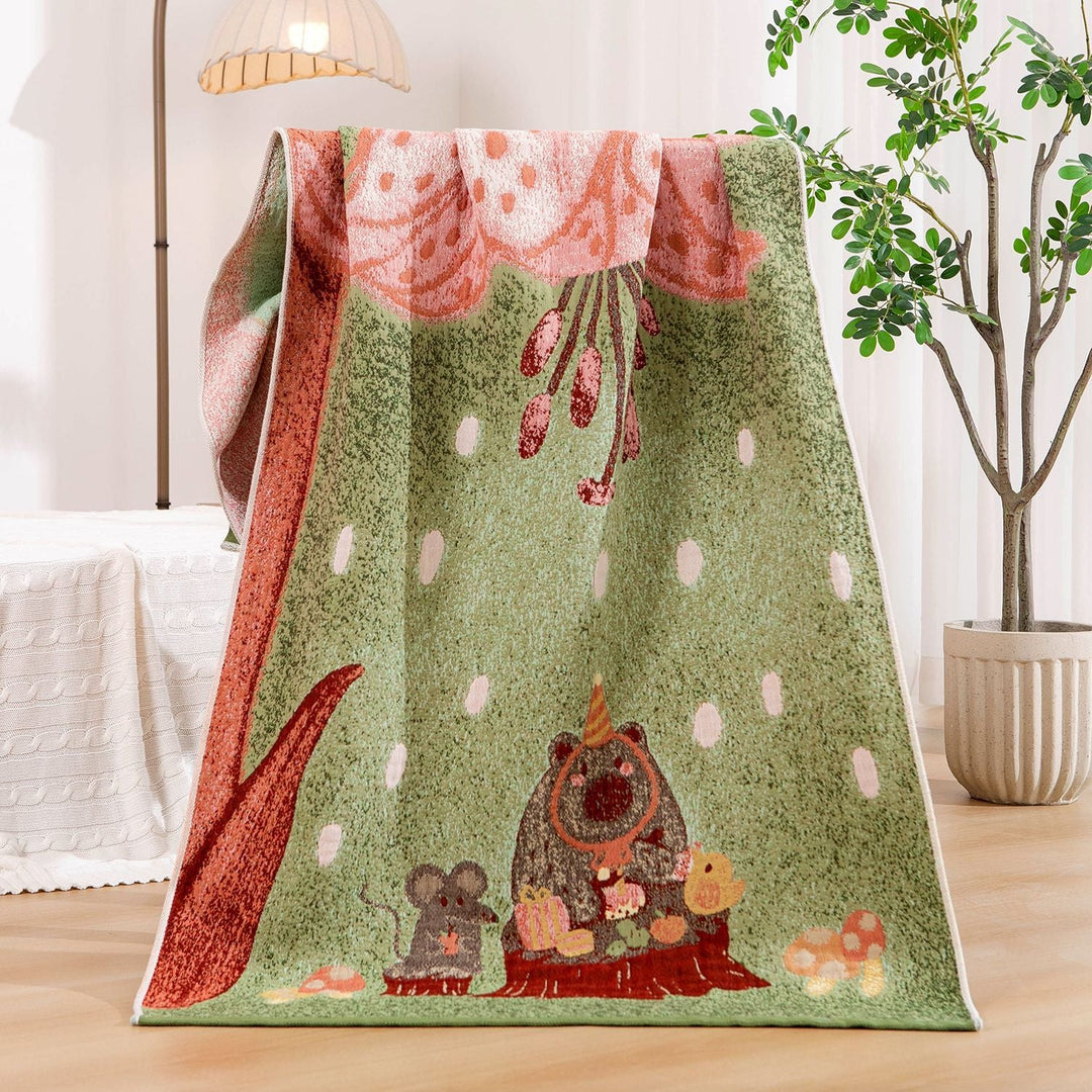 Women's throw blanket with enchanting landscape motif Kalsten