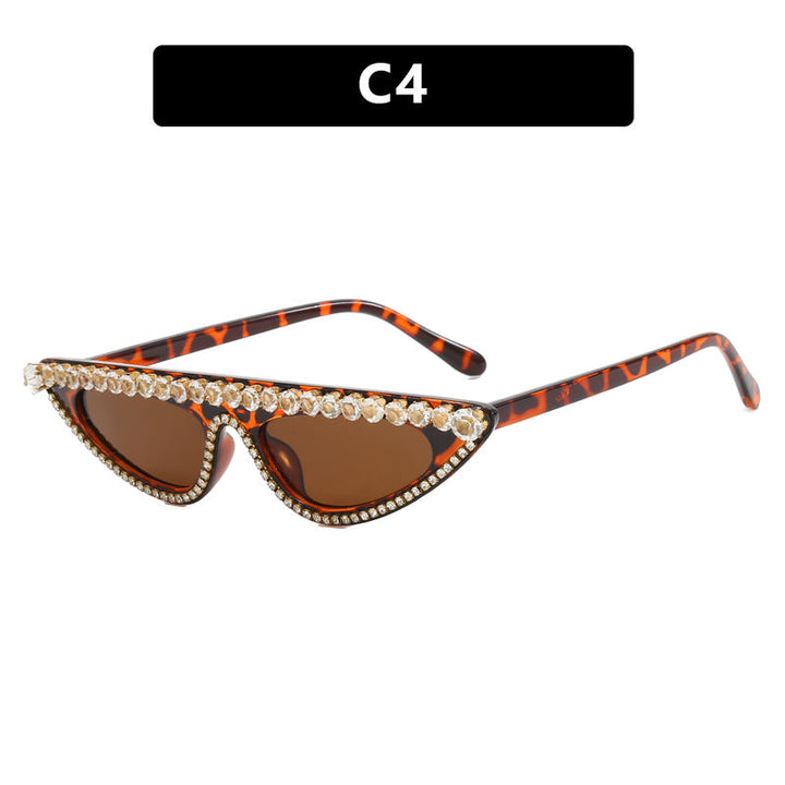 Ladies designer sunglasses in stylish cat-eye design with glittering frame Kalsten