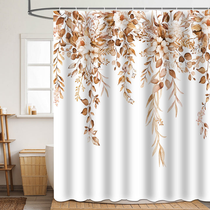 Floral Patterned Bathroom Shower Curtain Kalsten