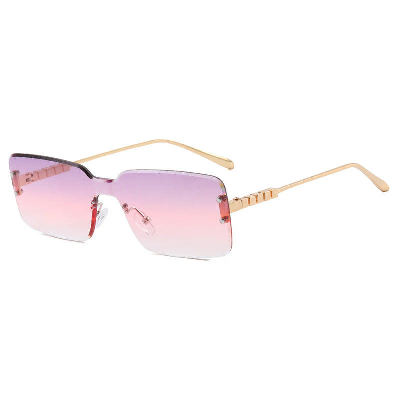 Women's modern rectangular sunglasses with stylish metal frame Kalsten
